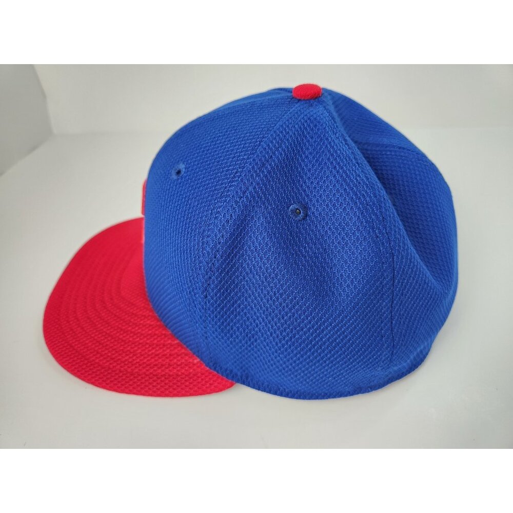 Chicago‎ Cubs Hat Fitted 7 1/4" Mens MLB Baseball New Era Blue Red Logo - Picture 5 of 10